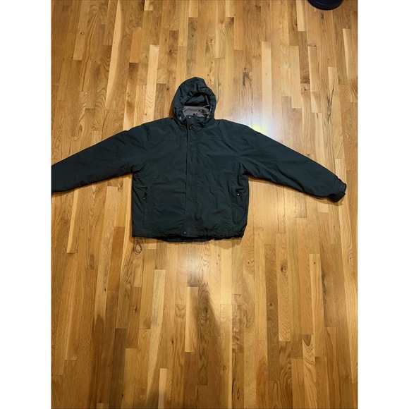 LL Bean Coat Mens Large White Sweater Fleece 3 in 1 Jacket Weather Challenge - Picture 2 of 6